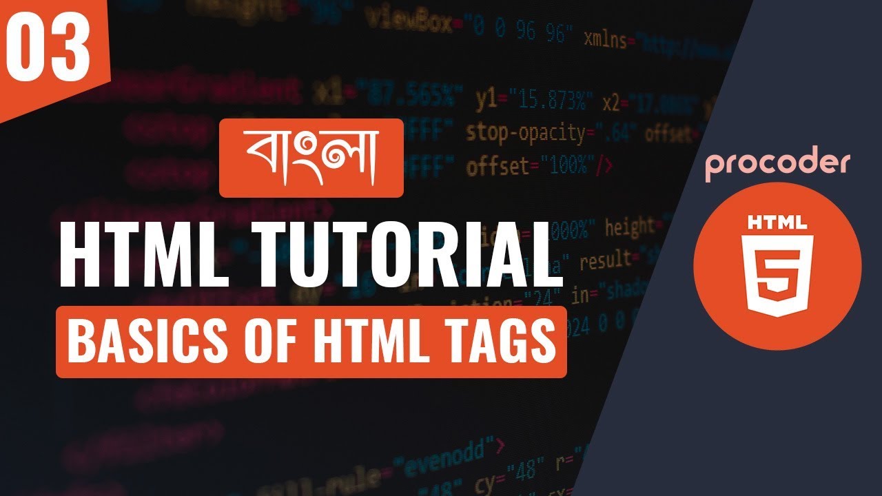 HTML Tutorial For Beginners In Bangla | Basics Of HTML Tag | Part 03 ...