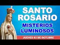 Santo Rosario de hoy Jueves 04 de Octubre de 2024. Misterios Luminosos.