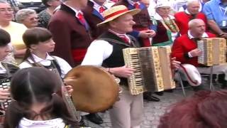 Legendarny harmonista ZDZISŁAW MARCZUK z Podlasia,  gra na rynku w Kazimierzu Dolnym 2009