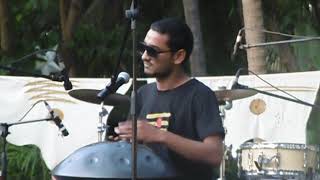 Sumit Kutani playing at Nivaan Handpan Festival 2020, Morjim. Goa