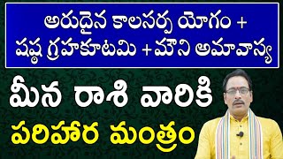 అరుదైన కాలసర్ప యోగం + షష్ఠ గ్రహకూటమి + మౌని అమావాస్య మీన రాశి వారికి పరిహార మంత్రం|Telugu Astrology