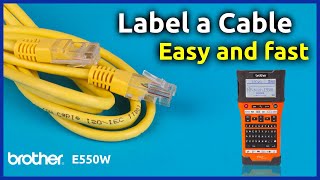 Easiest way to label a cable - Brother E550W #Shorts