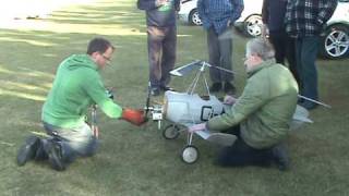 RC Autogyro Cierva C19 1/4 scale engine start up