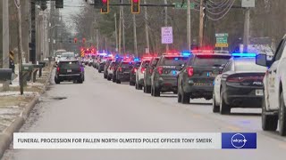 Funeral procession for fallen North Olmsted police officer Tony Smerk