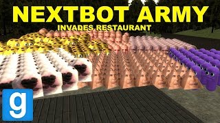 NEXTBOTS INVADE RESTAURANT! - Garry's mod Sandbox