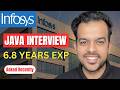 Infosys Java Interview Questions (6+ YOE) | Real Scenario-Based