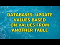 Databases: Update values based on values from another table (2 Solutions!!)