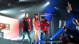 111212 2NE1 Best New Band Concert - Fire + Can't Nobody + a bit of Lonely