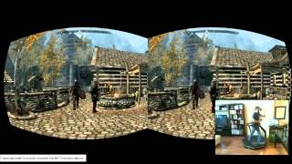 Occulus Virtuix Omni Demo   Skyrim E3 2013
