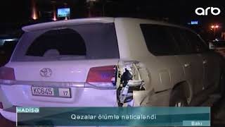 Bakıda zəncirvari qəza: 3 avtomobil toqquşdu - ARB TV