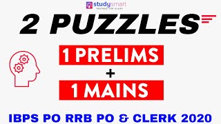 2 Puzzles 1 Prelims + 1 Mains for IBPS PO 2020 RRB PO & Clerk 2020 Exams | In Hindi