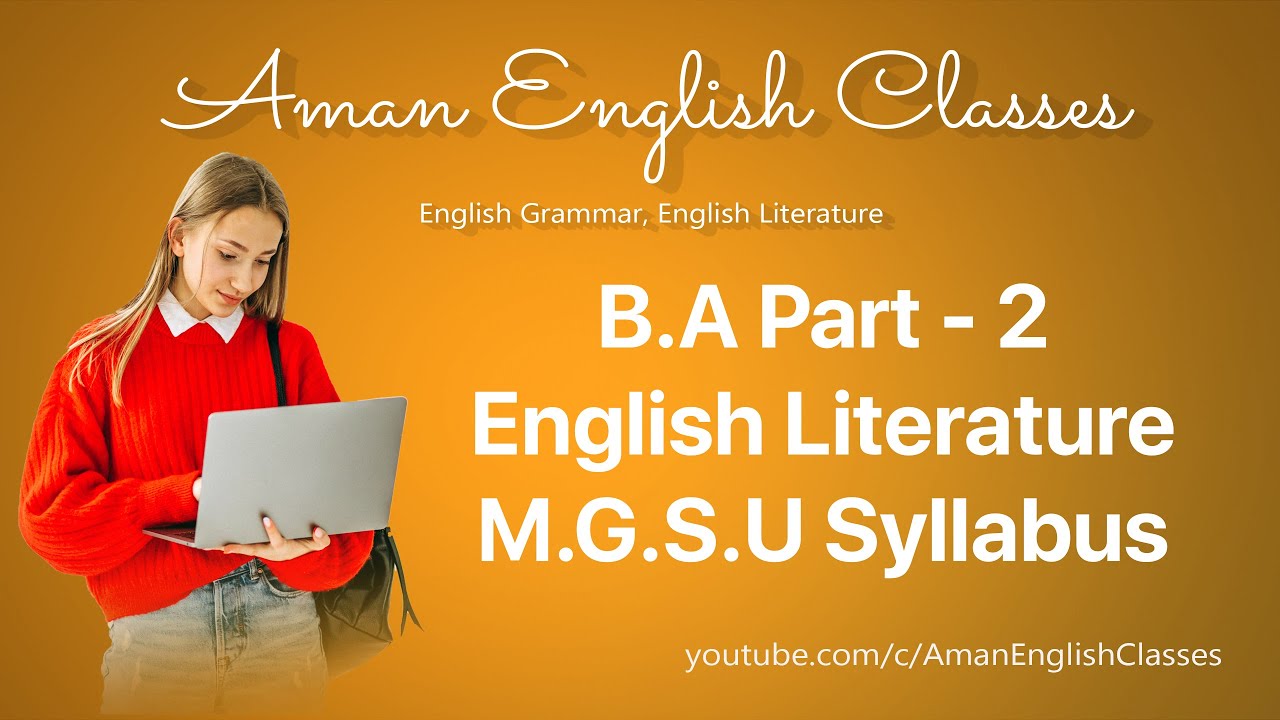 B.A PART 2 M.G.S.U ENGLISH LITERATURE SYLLABUS - YouTube