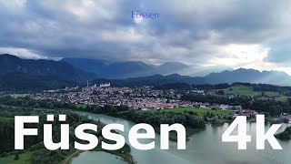 Füssen Foggensee Schwangau 4k - Cinematic panoramic view