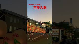 秋田竿燈まつり　夜本番　竿燈入場#shorts