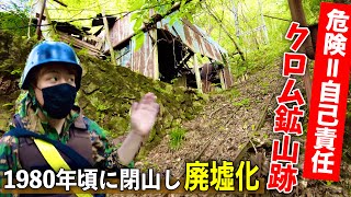 【廃墟潜入・鉱山施設跡】1980年代に閉山したがまだ残るレールや廃屋！Dangerous Abandoned Mines　(岡山県新見市