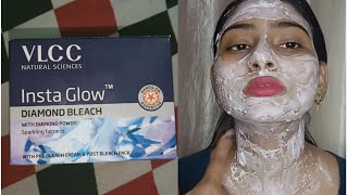 Vlcc insta glow diamond bleach review 🤩👍