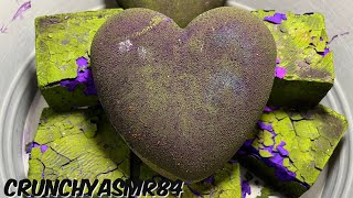 Purple Dyed Gym Chalk \u0026 Hearts | For @pearlyasmr  | Oddly Satisfying | ASMR | Sleep Aid