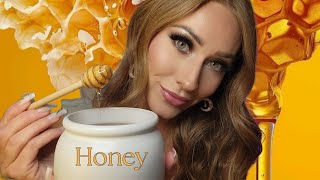 ASMR | Honey Eating \u0026 Licking With Wooden Dipper 🍯🐝 *Intense Mouth Sounds*