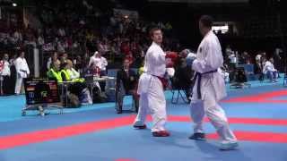 Jonathan Horne vs Andrei Grinevich - Male Kumite +84kg - 49th European Karate Championships