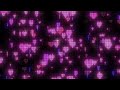 Flying Black and Purple Y2k Neon LED Lights Heart Background || 1 Hour Looped HD