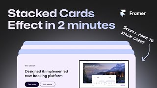 Stacked Cards Effect in Framer (No-code tutorial)