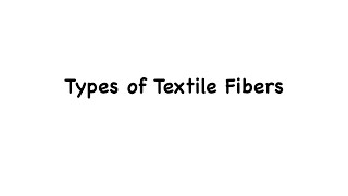 Types of Textile fibers (Textile Raw Materials TRM)