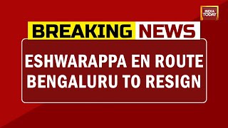 Karnataka Minister Eshwarappa En Route Bengaluru To Resign | Breaking News