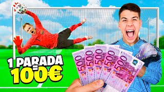 SORPRENDÍ a un PORTERO PRO con 100€ por CADA PARADA!