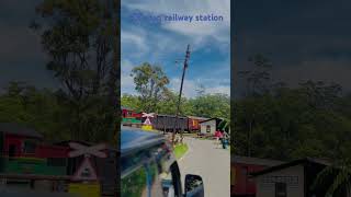 A train passing through Pattipola පට්ටිපොළ  railway station in Sri Lanka ￼