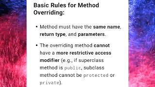 CS3391 UNIT 2 Method Overriding in java @EngineeringMasteryMadeSimple