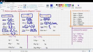 Różne sposoby zapisywania długości i masy
