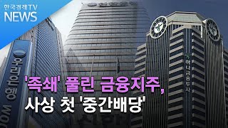 '족쇄' 풀린 금융지주, 사상 첫 '중간배당'...투자매력 확대/ 한국경제TV뉴스