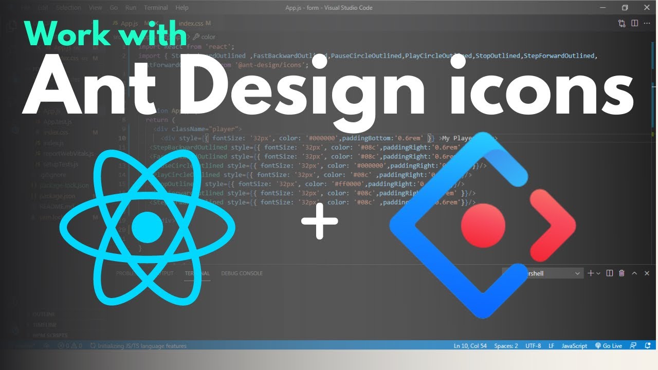 How To Use Ant Design Icons In React JS To Built An Application - YouTube