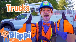 Blippi Explores a Bucket Truck! | Vehicle Videos For Kids | Blippi Toys