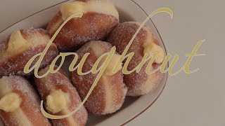 국가가 허락한 유일한 마약..노오븐 커스터드 크림 도넛 만들기 custard cream doughnut