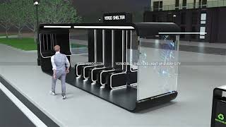 Modern Bus Shelter New Design | Smart Bus Stop | China Bus Station Supplier