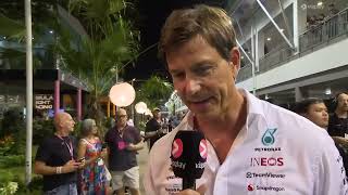 Toto Wolff REACTS to George Russell's STUNNING P2 Qualifying! | SingaporeGP F1 Insights 🎙️🏁