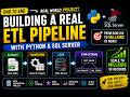 Built a real ETL pipeline using Python #Python #SQL #ETL #DataEngineering #SQLServer #AI #Analytics