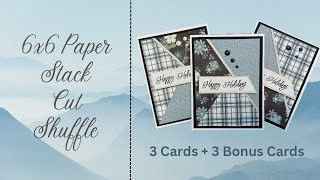 Stack, Cut, Shuffle - 3 cards plus 3 bonus cards! #stackcutshuffle #christmascard