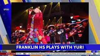 Mexican singer Yuri shares the stage with Franklin High School’s mariachi band