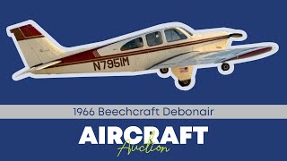 1966 Beechcraft Debonair // N7951M ** Online Auction Starts March 12, 2024