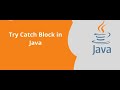 Exception Handling in Java Tutorial (Try_Catch_Block)