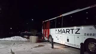 MARTZ Trailways Mini Charter Bus Leaving