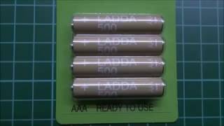 Cheap rechargeable RTU/LSD NiMH AAA IKEA LADDA 500mAh - unboxing and testing