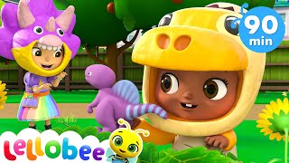 Do the Dino Dance With Baby Izzy! + More Nursery Rhymes & Kids Songs - Lellobee by CoComelon