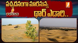 Greenery in Thar Desert | పచ్చదనంగా మారనున్న థార్ ఎడారి..  | i Focus | i News