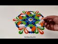 26 जानेवारी स्पेशल रांगोळी🧡🇮🇳💚 republic day rangoli designs प्रजासत्ताक दिन रंगोली tricolour rangoli