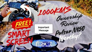 Pulsar N150 Detailed Review After 1000 KM I Custom Smart Screen Setup | Ultimate Vlogging Experience