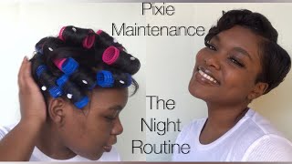 My Pixie cut night routine | #pixiehaircut