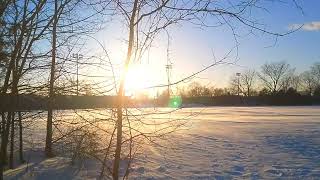 @THE POWDER SNOW FIELD AND THE SUNSET AT LASALLE MONTREAL🇨🇦🇨🇦🇨🇦🥶🥶🥶